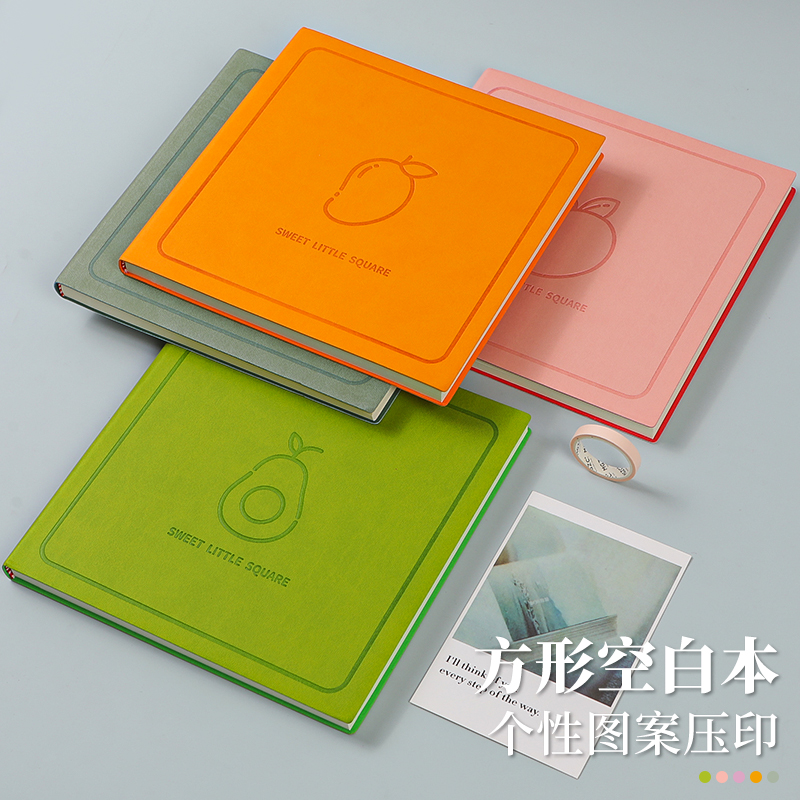 a5速写本软皮绘画空白本简约方形笔记本子加厚画画本手绘素描本
