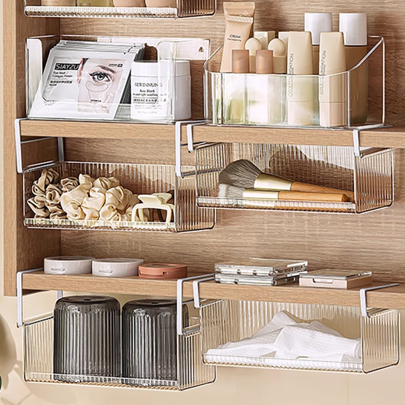 卫生间镜柜收纳盒浴室洗漱台柜下壁挂化妆品废弃洗脸巾挂篮置物架