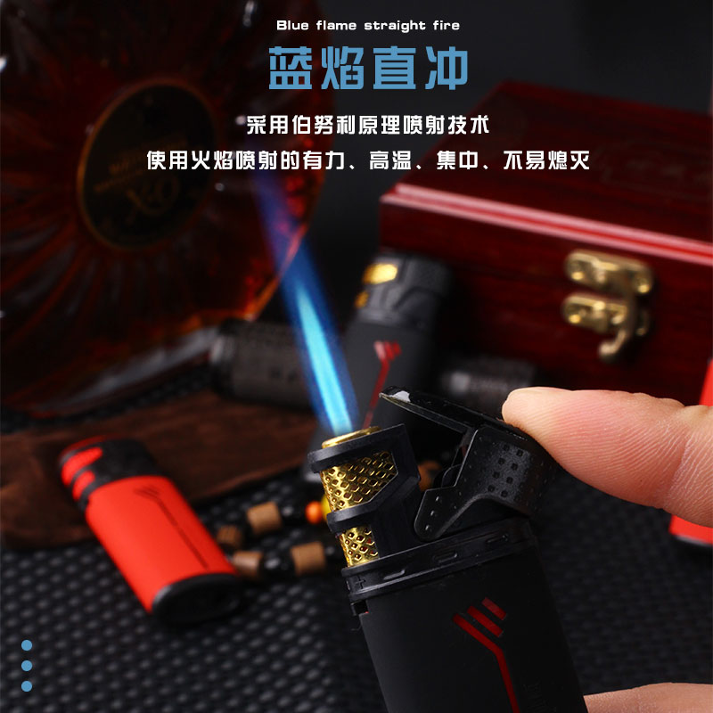 龙顺红黑加厚斜打便携防风打火机零售批发家用耐用个性高颜值火机