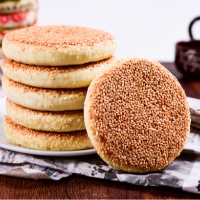 【红糖花生软芝麻饼】单面麻 30年慢火工艺一盒10个600克 现烤