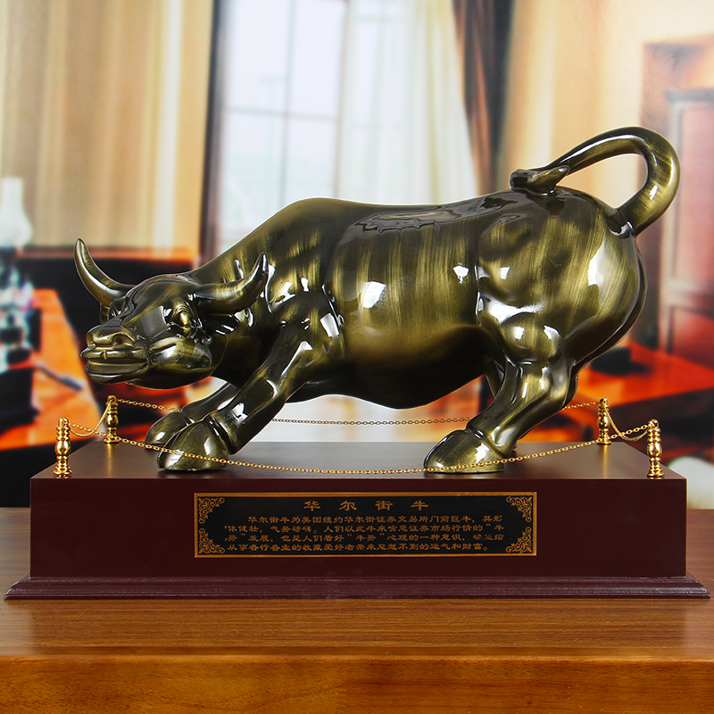 华尔街牛摆件大号福牛开张开业礼品办公室老板桌面高档摆设装饰