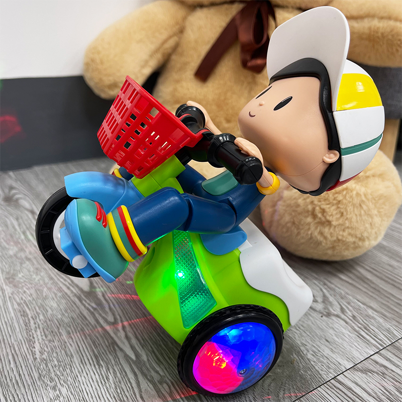 电动玩具儿童骑单车大头特技炫舞三轮车宝宝2-3岁0-1婴儿女孩男孩