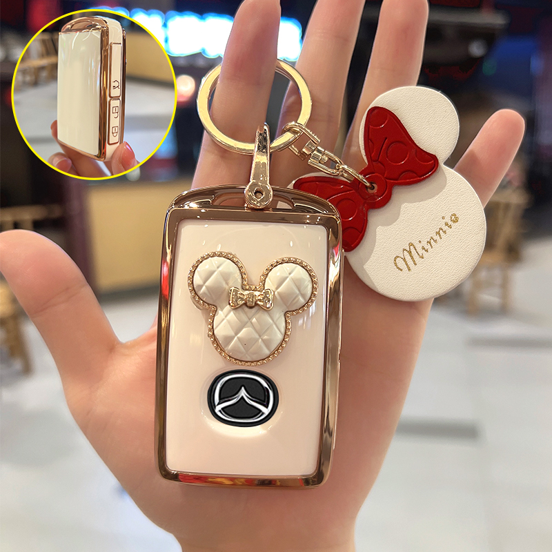 马自达3昂克赛拉钥匙套cx4/5专用21款cx30高档次世代车钥匙包壳扣