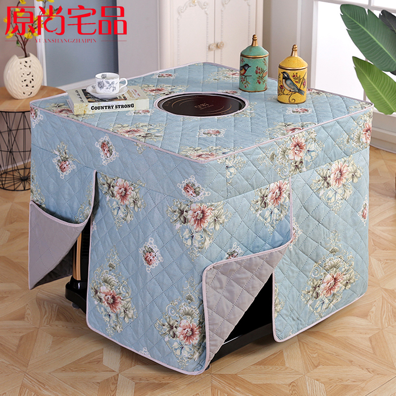 新款烤火桌罩套电炉罩正方形家用烤火罩电暖炉罩子炉子套取暖桌罩