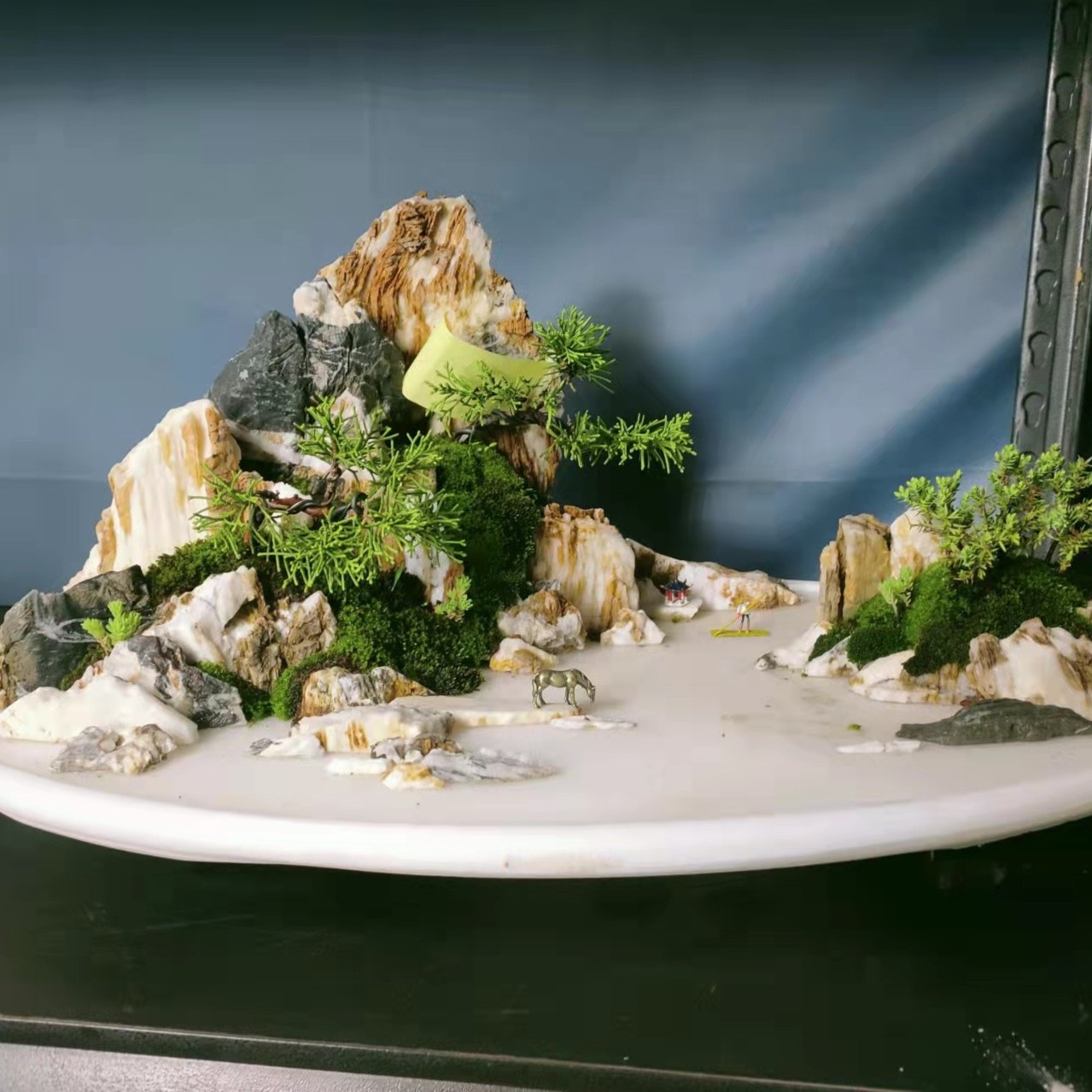 宣石山水盆景素材 创意盆景 办公室创意景观