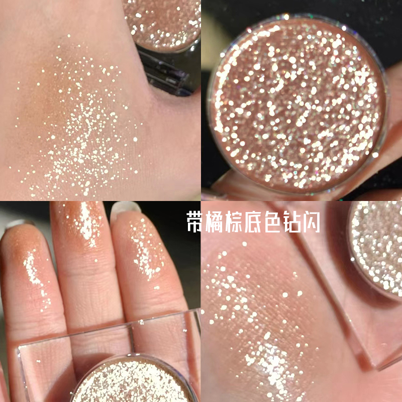 茗希芝【买一送一】单色眼影盘侧影大地色亮晶晶亮片新款学生清透