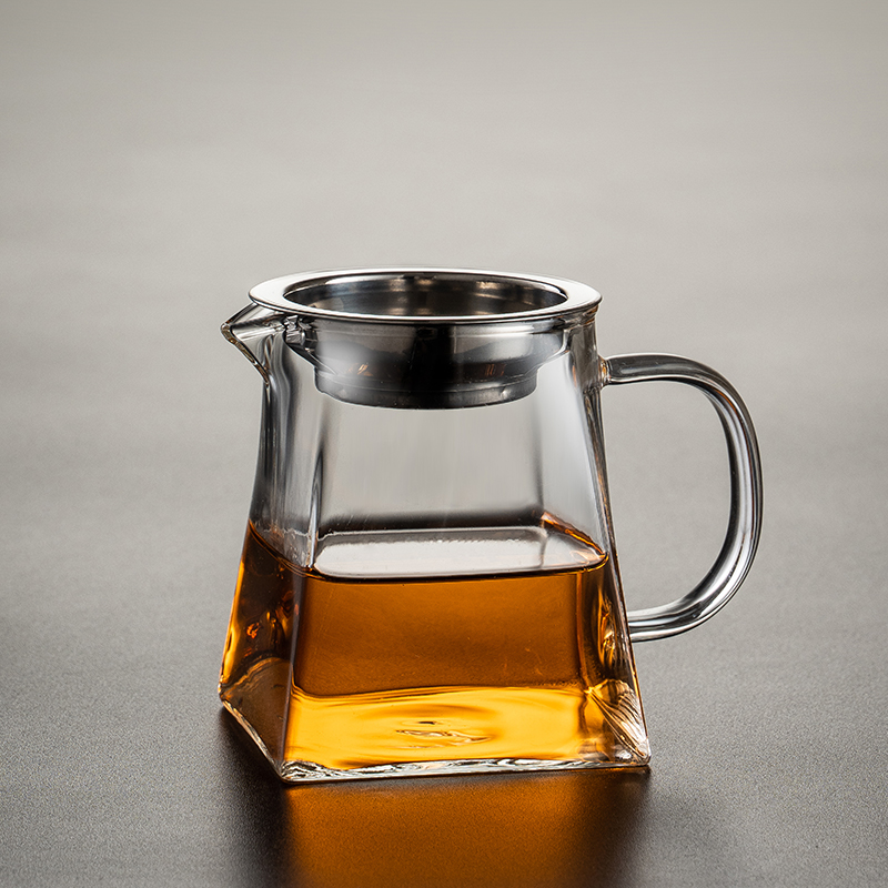 耐热透明公道杯大号茶海公杯功夫茶具不锈钢过滤网泡茶泡茶器具