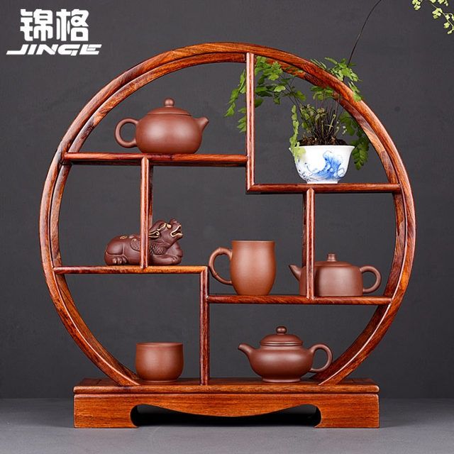 红木茶架展示架紫砂壶架子榫卯结构博古架茶壶摆放茶具架桌上小型