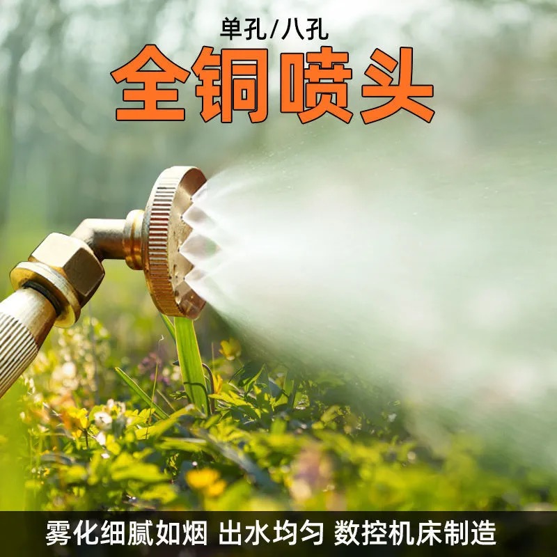 【全铜喷头】农用园林喷雾器喷头 8孔细腻雾化喷头灌溉可调耐用