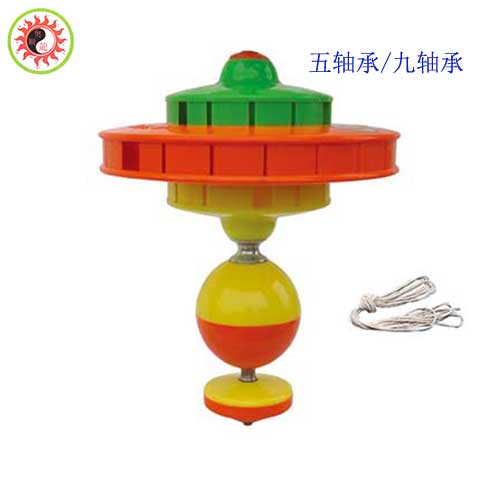 奥顺龙230单轮空竹三层楼44响呼啦圈空竹 五米专用绳子九轴承空竹