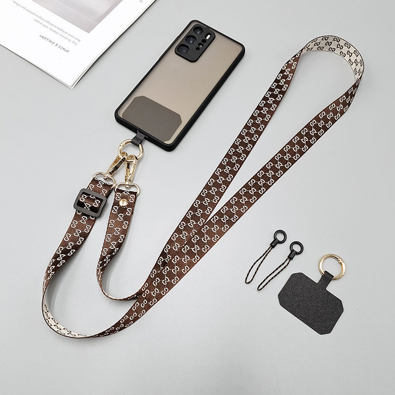 高级潮牌手机挂绳斜挎带固定夹片男女加长可调节肩背挂脖吊绳防摔