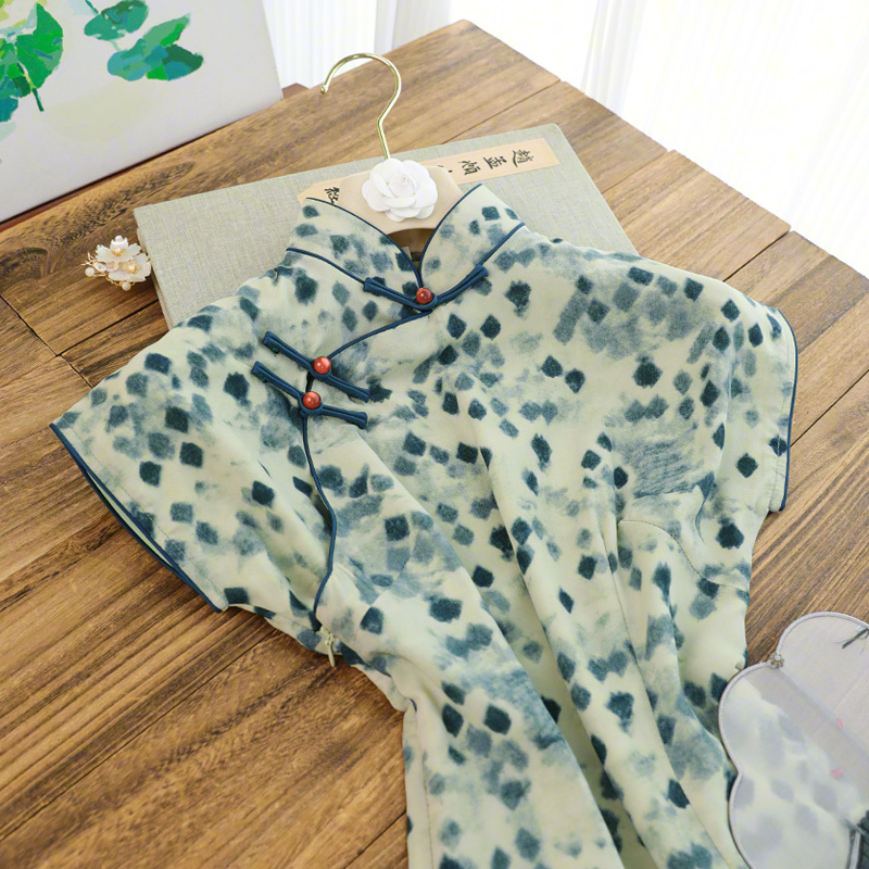 俏娘鱼【清风挽发】2025年春款改良新中式半开襟复古民国风日常旗袍