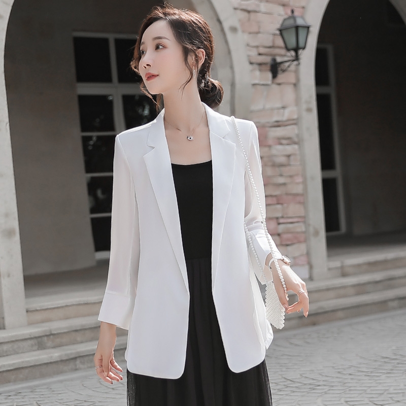 后面开叉805西装外套防晒休闲女秋夏韩版时尚气质宽松开衫薄外套