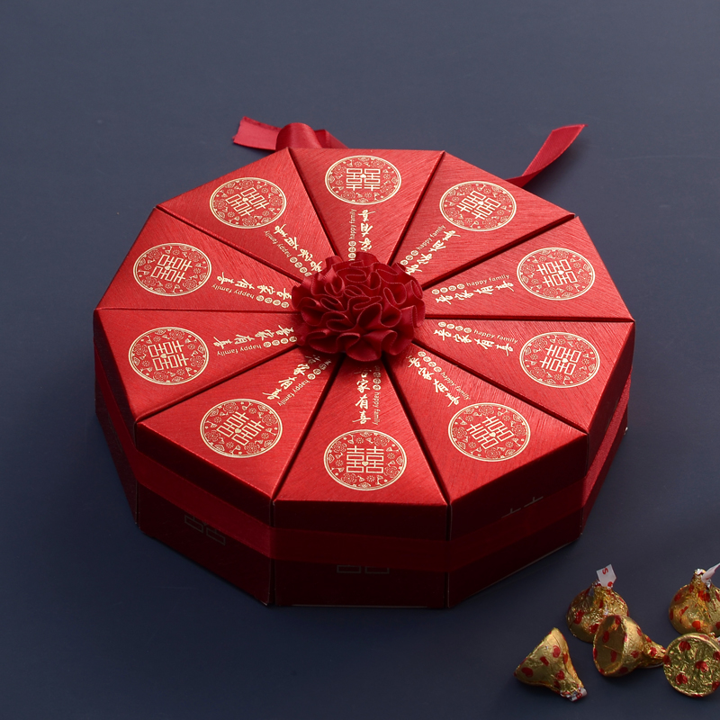 新款欧式蛋糕桌摆喜糖盒结婚礼品盒子糖果盒婚庆婚礼创意回礼包装