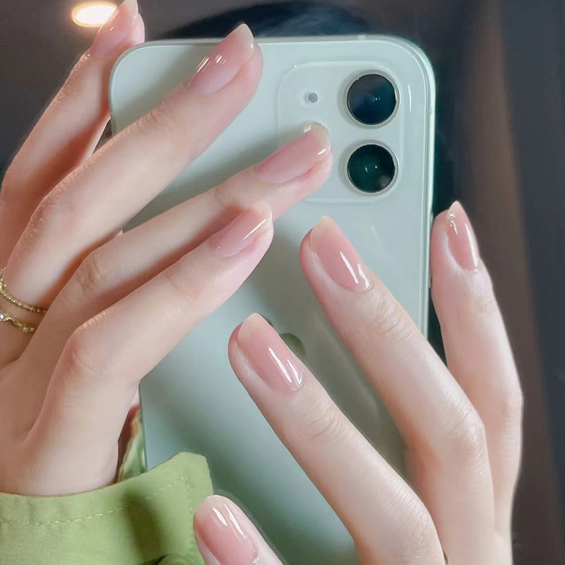 网红款冰透裸色指甲油免烤持久快干新款女透明护甲学生显白速干