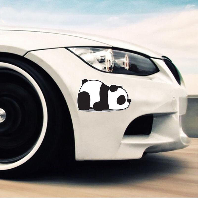 熊猫可爱卡通车贴前保险杠车门划痕遮挡遮盖汽车贴纸改装个性创意