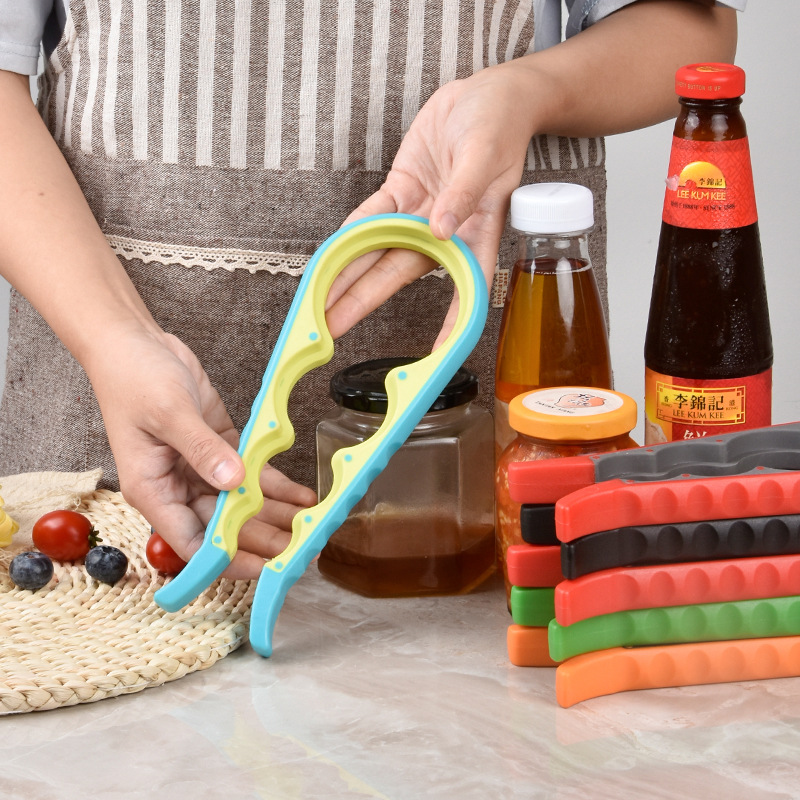 多功能四合一开罐器家用厨房创意罐头拧盖器啤酒开瓶器防滑开盖器