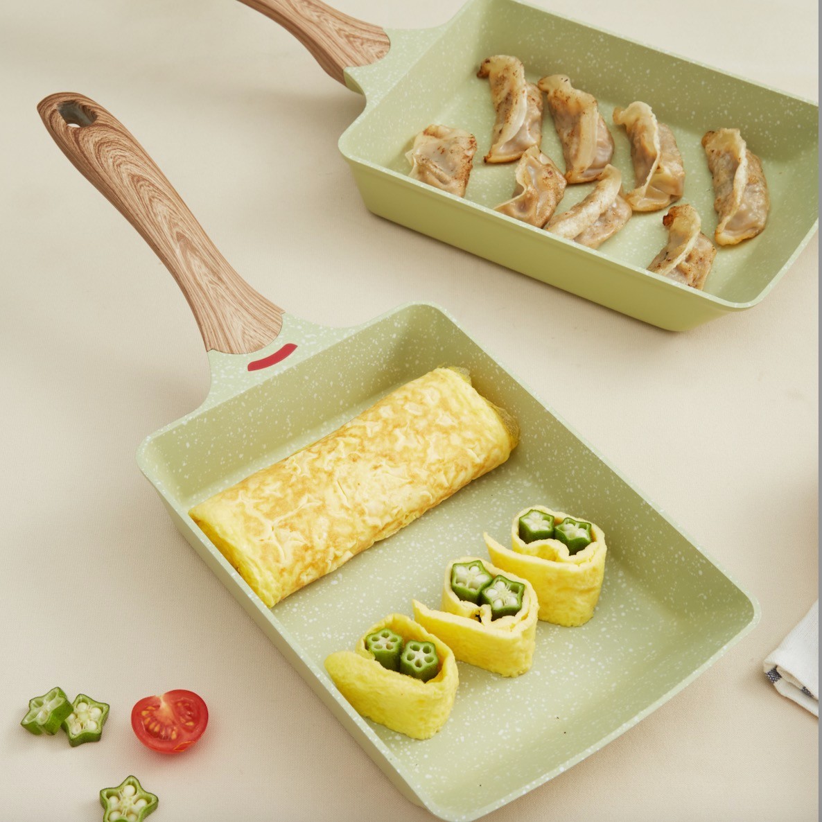 吉特Jeetee玉子烧煎锅厚蛋烧早餐锅麦饭石不粘锅厚蛋烧平底锅