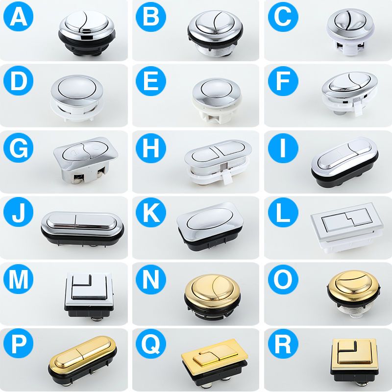 马桶水箱双按钮通用单按老式抽水马桶盖开关按键座便器冲水配件