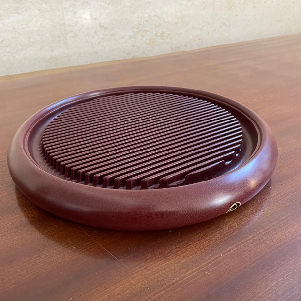 金茧匠红檀色经典圆盘款家用电木茶盘圆形轻奢简约干泡顺丰包邮