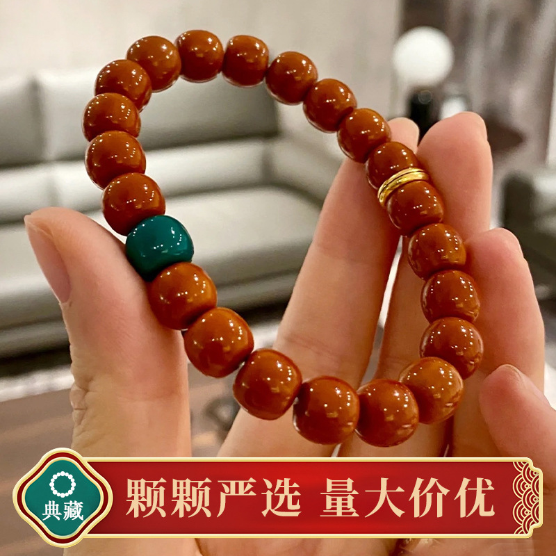 正宗小猴头手串雕刻老型桶猴头核桃单圈精品高端男款女款文玩手串