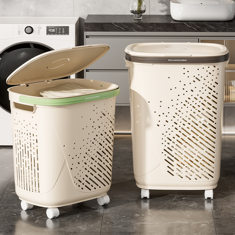 脏衣篮大容量浴室卫生间特大号收纳桶带盖分类镂空移动防尘洗衣篓