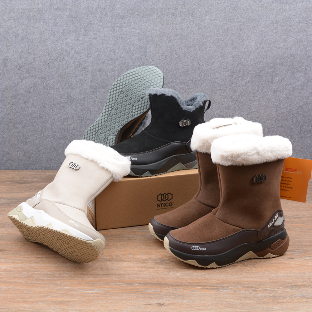 外贸原单出韩国冬季男女高筒加绒抗寒保暖防滑抓地雪地靴轻2626