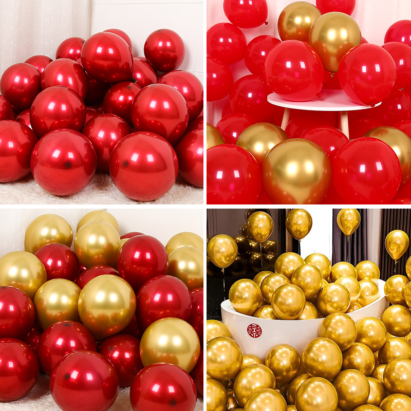 2026网红圣诞节双层红气球装饰拱门商场店铺生日店庆开业场景布置