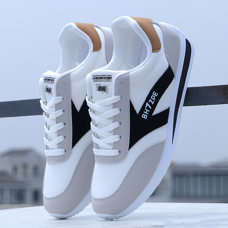 2025夏季男士潮鞋透气跑步潮款男鞋百搭潮流休闲鞋软底防臭网面鞋