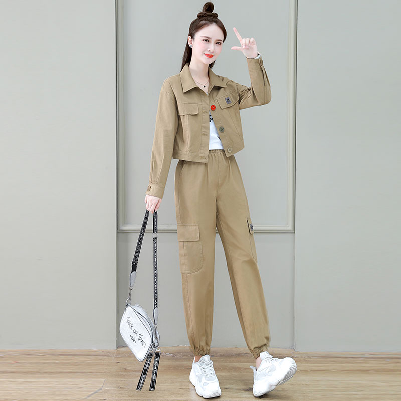 工装套装早秋2025新款女装时尚气质小个子职业洋气秋春秋装两件套