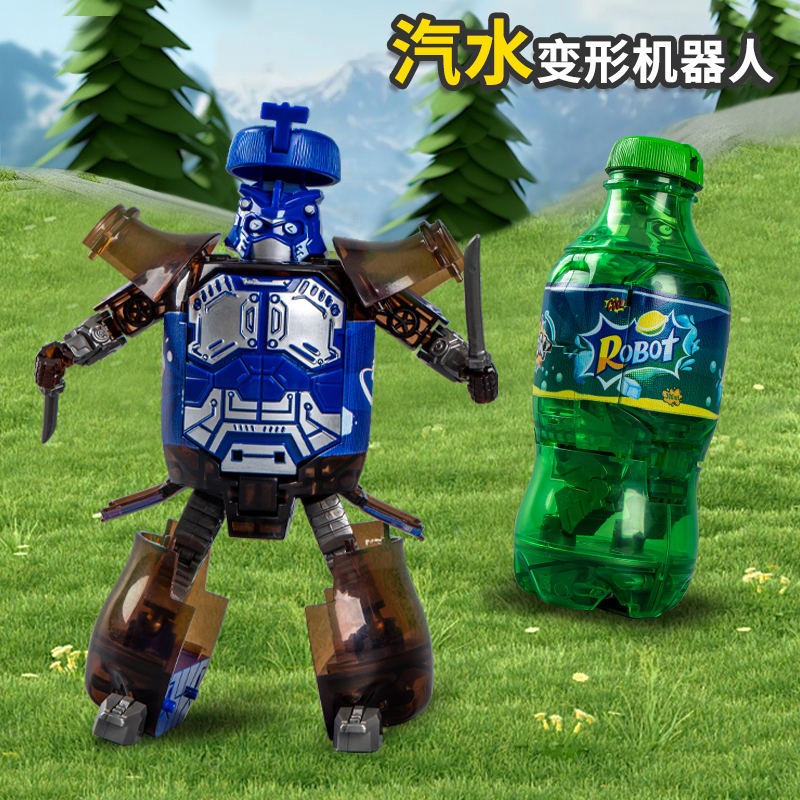 变形机甲玩具12岁儿童汽水合体机器人变身机械车饰3一6小男孩益智