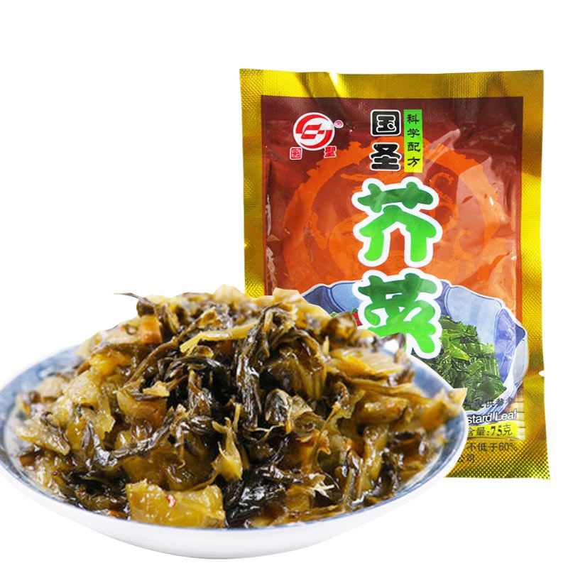 莆田国圣芥菜酱菜福建特产精制芥菜酱菜咸菜下饭菜小菜75克102克
