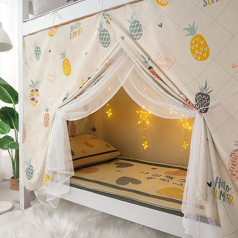 床帘一体式学生宿舍蚊帐遮光布上铺下铺女帘子上下床大学窗帘寝室