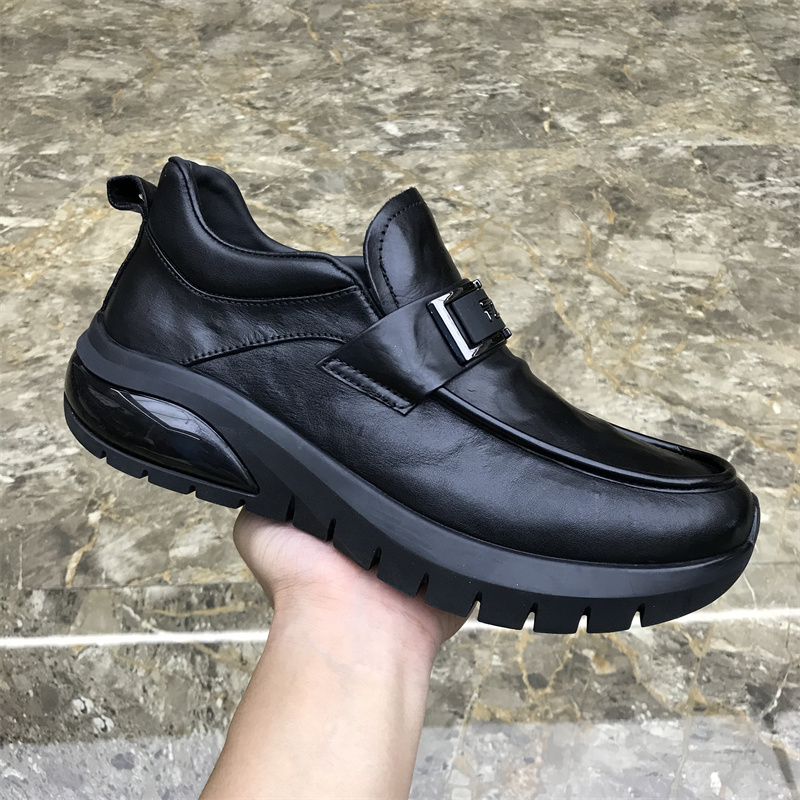 男鞋2025年秋季新款男士休闲皮鞋时尚百搭厚底商务头层牛皮皮鞋男