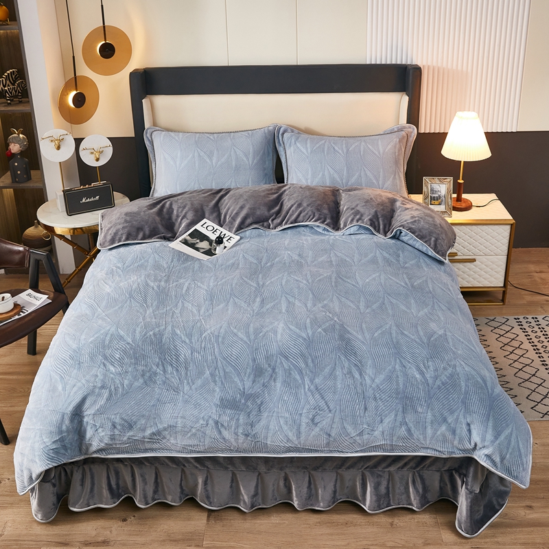 2023秋冬款牛奶绒四件套双面绒床上用品加厚保暖