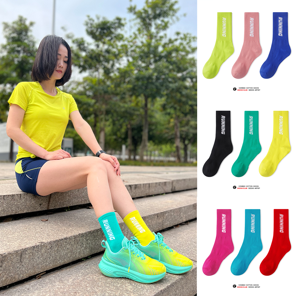 SC原创设计正品RUNNING马拉松春夏跑步袜透气吸汗户外训练运动袜