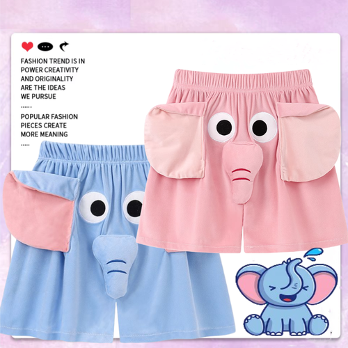 大象短裤子男女卡通可爱鼻子立体会响小鸡短裤搞怪小飞象短裤衩子