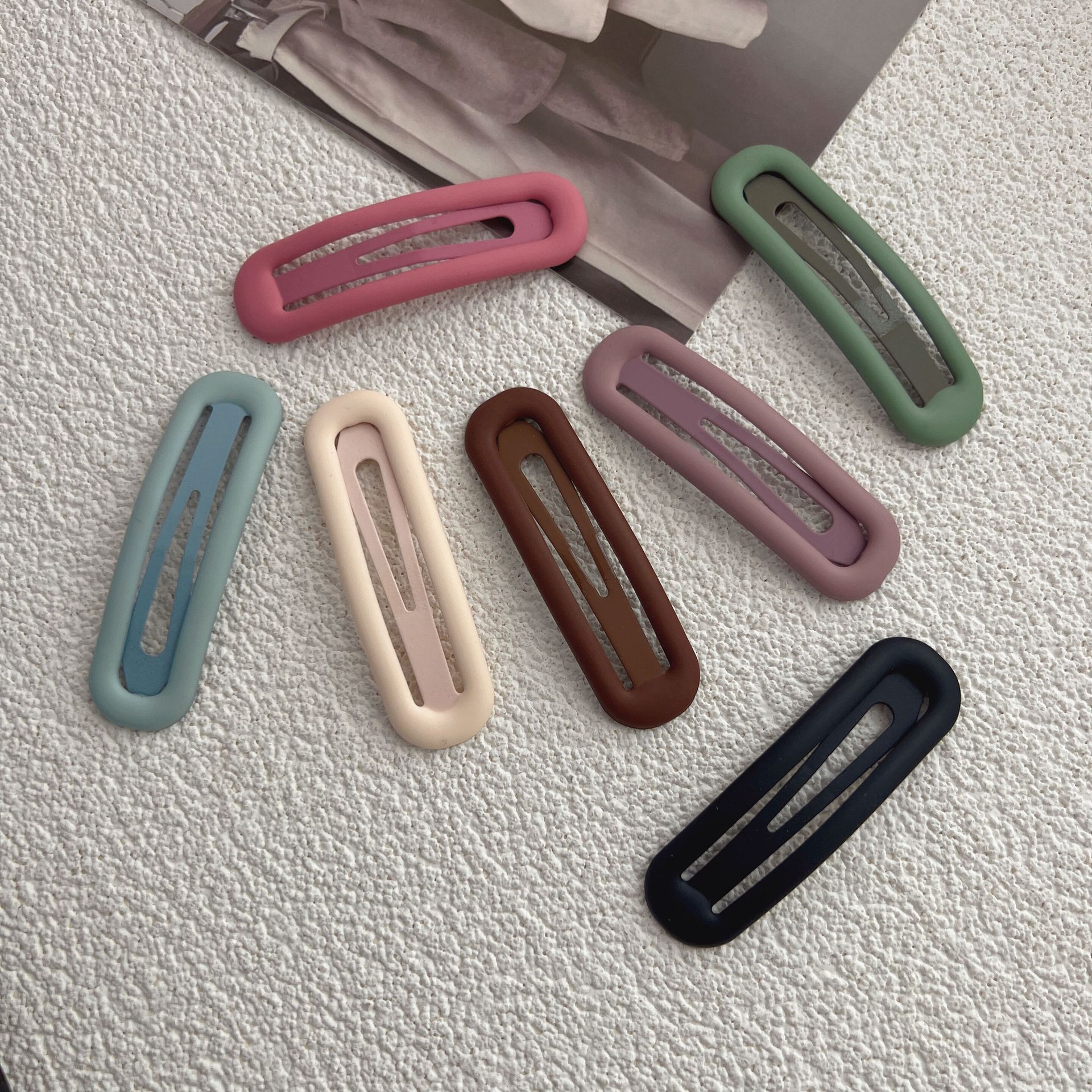 简约纯色磨砂发夹女网红百搭刘海侧边夹子后脑勺碎发发卡bb夹头饰