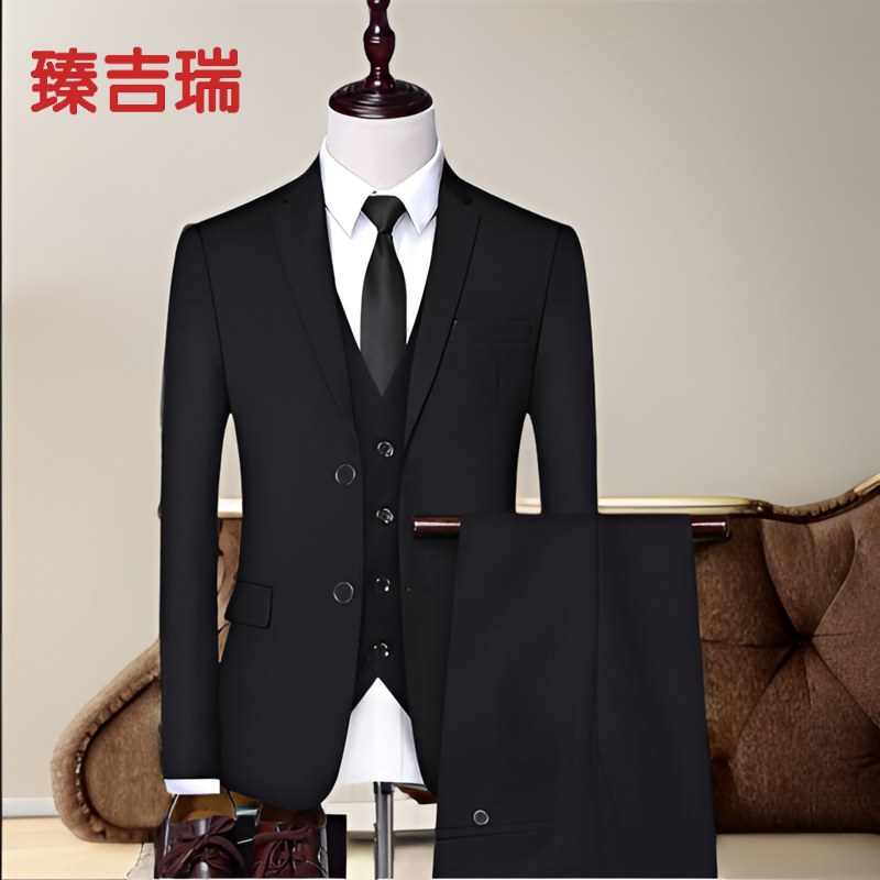 青年西服套装男士上班韩版修身西装职业装男商务正装新郎结婚礼服