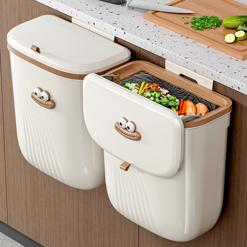 俏洁壁挂厨房专用垃圾桶家用客厅垃圾桶大容量壁挂式缝隙垃圾桶