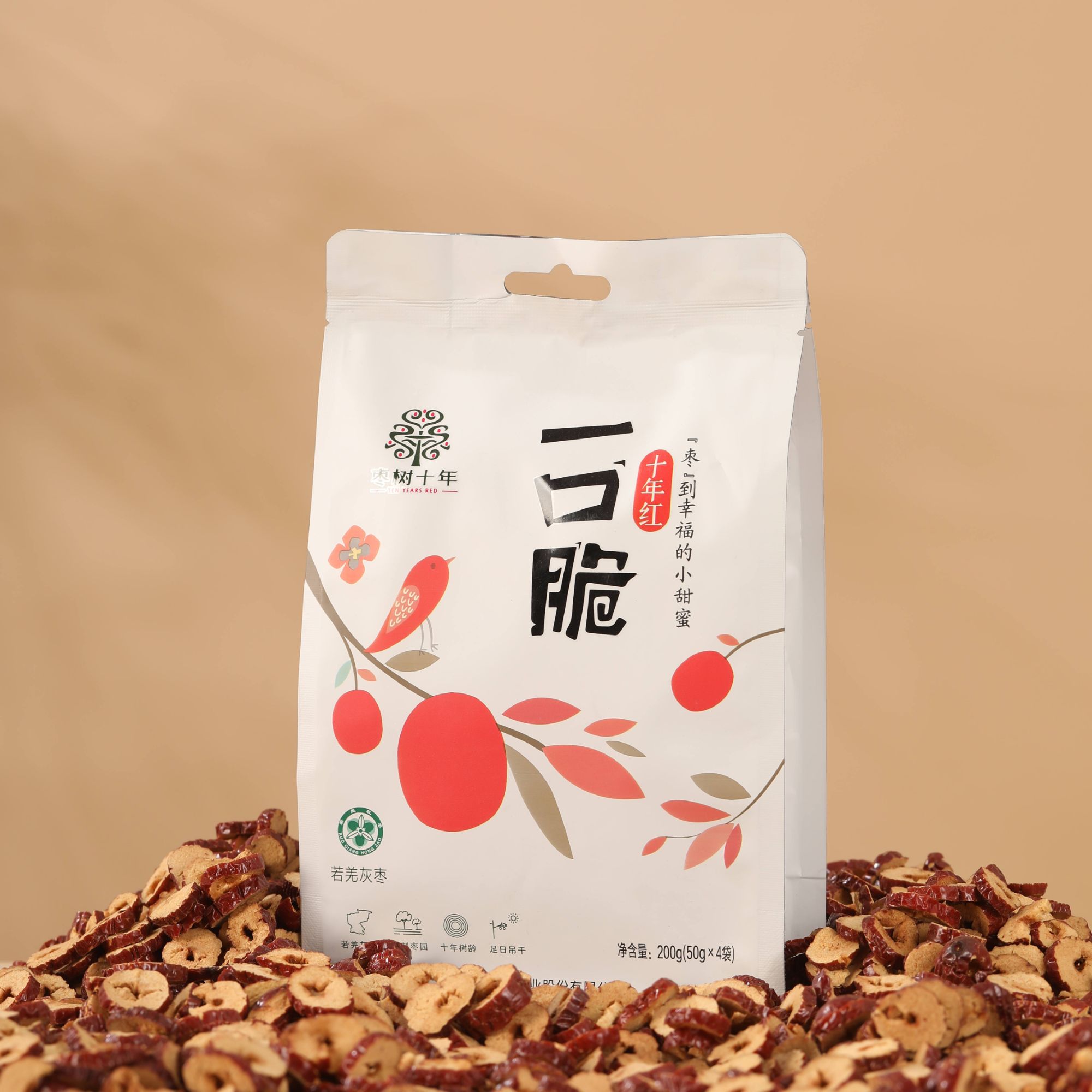 QIANGDU/羌都原产地新疆若羌羌都枣树十年一口脆200g，精致小零食！
