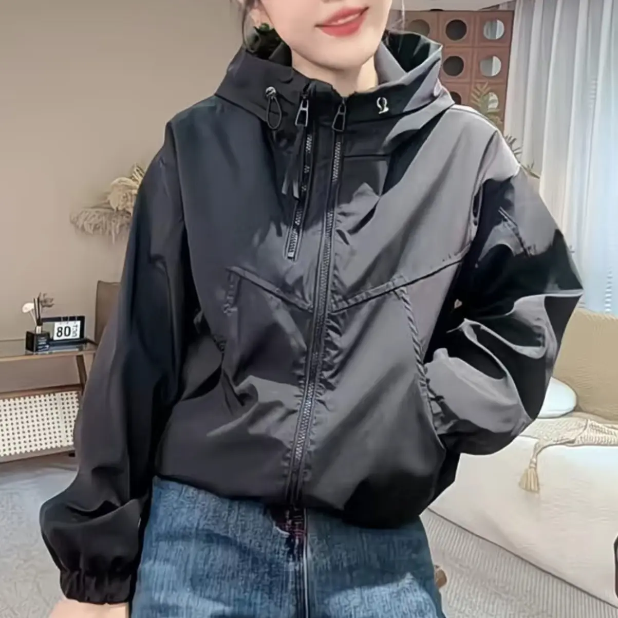 J051（外套加棉）新款双拉链早秋初冬连帽百搭韩版休闲五防户外外套