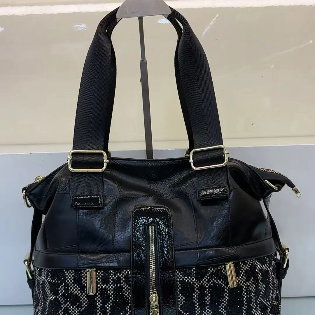 8002-3新款大容量时尚百搭女士单肩斜挎手提女级感