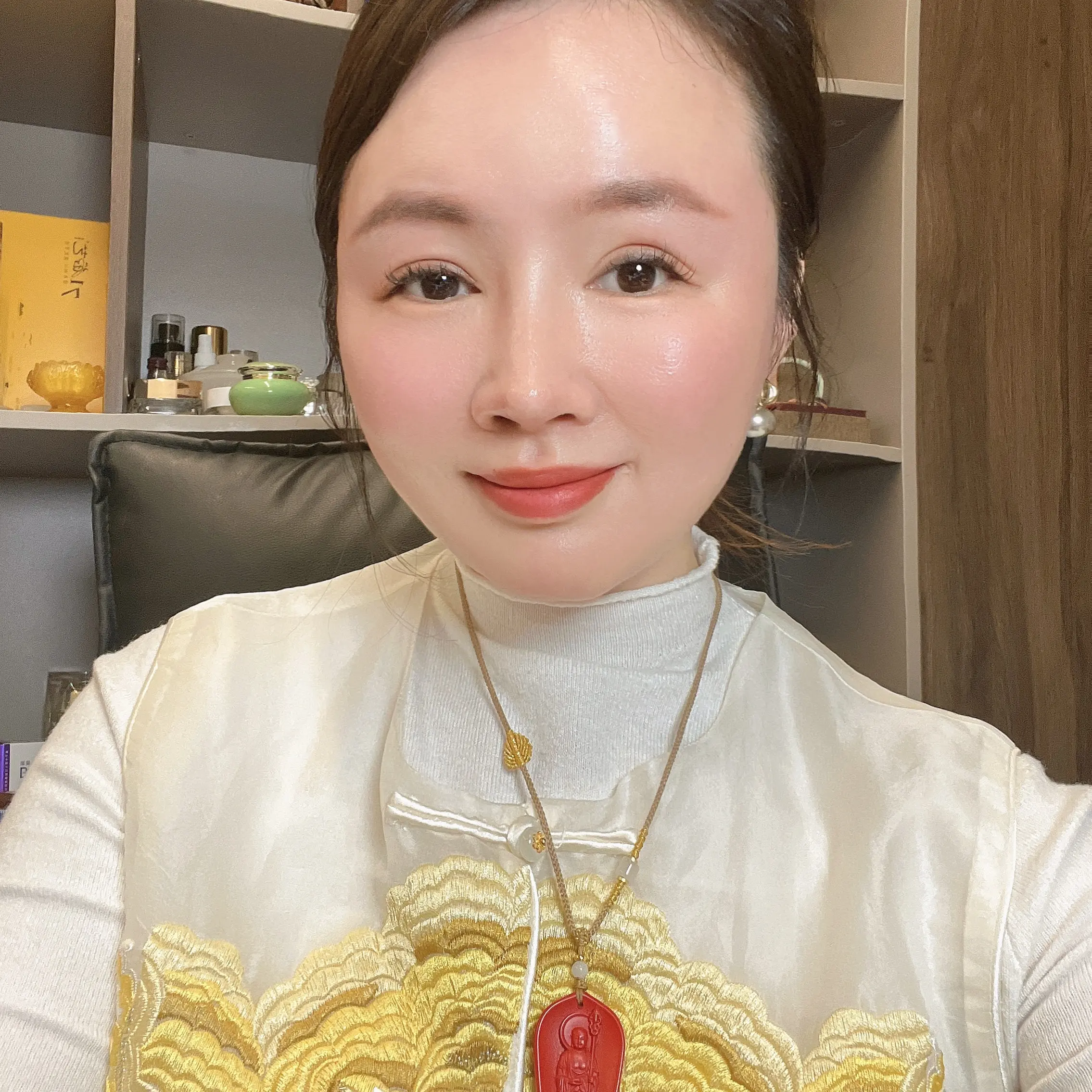 不锈钢贝壳吊坠 老师同款朱S九华山请