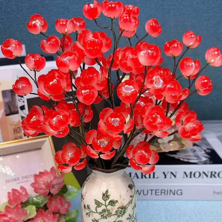 新年琉璃年宵花（可做9-12枝）手工diy材料包家居乔迁送礼摆件