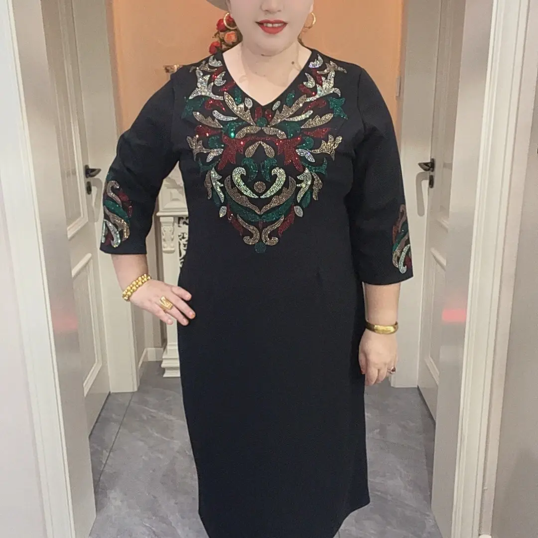 高贵妈妈装遮肚子喜婆婆婚宴装婚礼妈妈婚宴礼服显瘦秋冬款气质