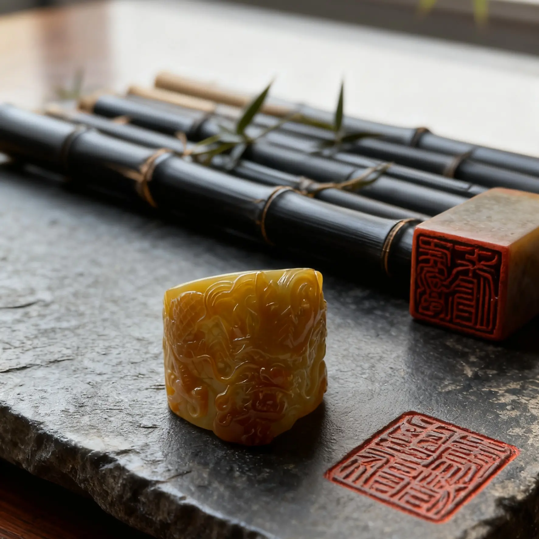 天然翡翠A货黄龙扳指，男士扳指国风珠宝东方美学龙雕定制戒指扳指