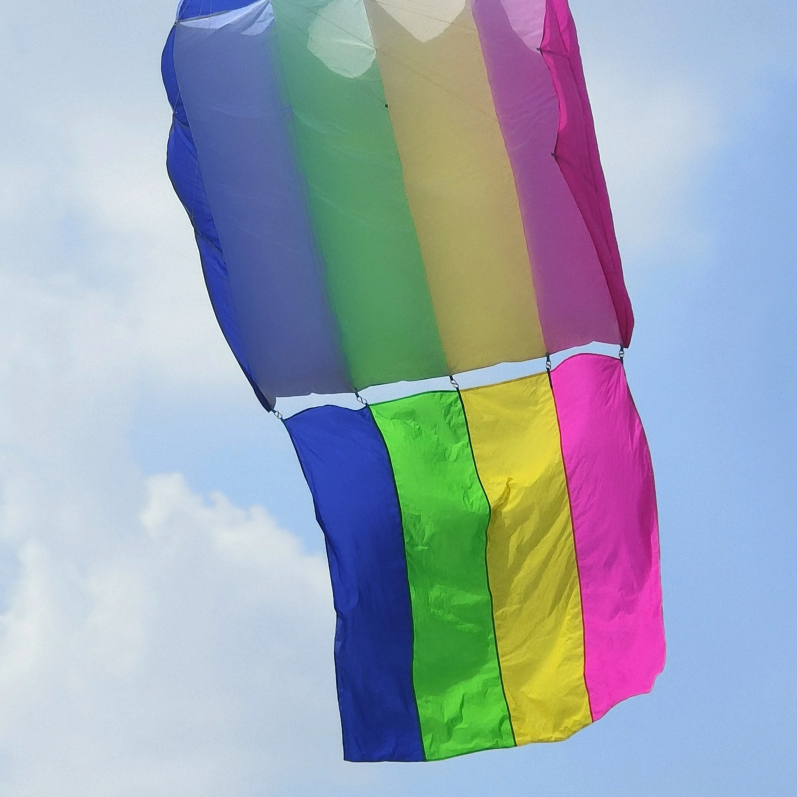 伞布领航风筝大型4平8平磨砂4色带尾帘易飞