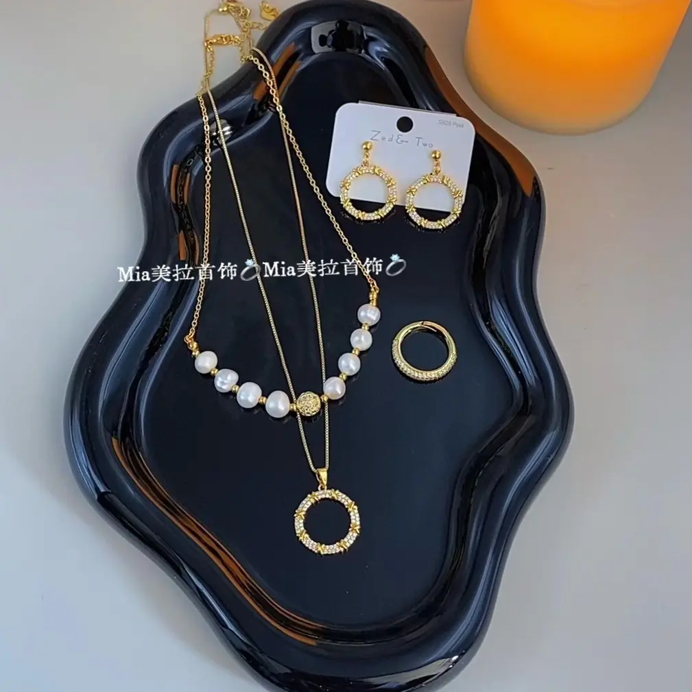 钛钢亚克力项链 主角女首饰设计感气质简约锁骨链长款饰品小众