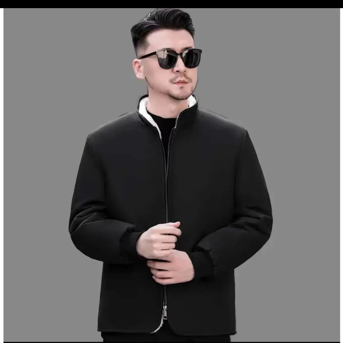 冬季常规款秋季秋冬中老年羊毛一体上装收口袖时尚宽松型休闲